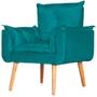 Imagem de Conjunto 2 Poltronas Para Sala Decorativa Opala Suede Verde Água Click Pol