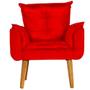 Imagem de Conjunto 2 Poltronas Para Sala Decorativa Opala Suede Vermelho Claro Click Pol