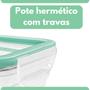 Imagem de Conjunto 2 Potes Herméticos com Travas 820ml e 1,6L Verde