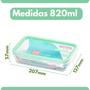 Imagem de Conjunto 2 Potes Herméticos com Travas 820ml e 1,6L Verde