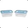 Imagem de Conjunto 2 Potes Retangular de Plastico Jaguar Curitiba 1,2L