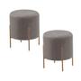 Imagem de Conjunto - 2 Puff Banqueta Odim Bronze Luxo Castellar Móbile