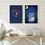 Imagem de Conjunto 2 Quadros Decorativos Autismo 24x18cm - com vidro