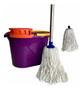 Imagem de Conjunto 2 Refil Mop Com Cabo 1,48mt+ Balde 14lt Espremedor