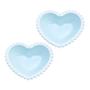 Imagem de Conjunto 2 Tigela Bowls Coração Azul Bebe 15 cm Porcelana