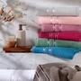 Imagem de Conjunto 2 Tolhas Rosto e Banho Decorativo Lavabo Secagem Absorção Gramatura Decorativo Compacto Algodão