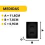 Imagem de Conjunto 2 Tomadas 20a 3p - Preto Fame