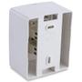 Imagem de Conjunto 2 Tomadas Simples Tripolares 10A 250V Sobrepor Branco Rubi - Force Line