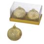 Imagem de Conjunto 2 Velas Bola Dourada 6cm Espressione Christmas