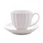 Imagem de Conjunto 2 Xícaras de Café de Porcelana com Pires Pétala Branco Matt 90ml - Wolff