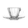 Imagem de Conjunto 2 Xícaras para Café de Cristal com Fio de Ouro e Pires Radial 70ml 220370 - Lyor