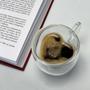 Imagem de Conjunto 2 Xícaras para Café Heart Dupla Parede Vidro 80ml 1374 Lyor