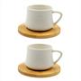 Imagem de Conjunto 2  Xicaras Sweden Para Café Com Pires Porcelana