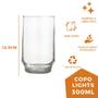 Imagem de Conjunto 24 Copos Vidro Transparente 300ml Lights Suco Nadir