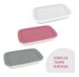 Imagem de Conjunto 3 Assadeira Retangular Com Tampa Plastica 2,2L