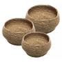 Imagem de Conjunto 3 Cachepots de Fibra Natural com Forro de Plástico 61655 - Wolff