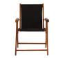 Imagem de Conjunto 3 Cadeiras Praia Dobrável em Madeira Envernizada Mel com Tecido