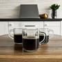 Imagem de Conjunto 3 Canecas Coffee 250ml Xícaras Chá Café Com Alça Vidro Lisa Decoração Cappuccino