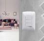 Imagem de Conjunto 3 Interruptores Simples C/ Placa Mod. Aria 250V/6A Cor: Branco 4x2 Ref: 57241/070 -TRAMONTINA