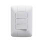 Imagem de Conjunto 3 Interruptores Simples C/ Placa Mod. Aria 250V/6A Cor: Branco 4x2 Ref: 57241/070 -TRAMONTINA