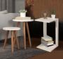 Imagem de Conjunto 3 Mesa Cabeceira Apoio Sala Lateral Linda Off White