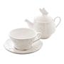 Imagem de Conjunto 3 Peças de Chá de Porcelana New Bone Butterfly Flower - Lyor