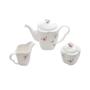 Imagem de Conjunto 3 Peças para Café de Porcelana Borboletas