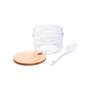 Imagem de Conjunto 3 Porta Temperos de Vidro Borossilicato com Tampa e Suporte de Bambu 230ml - Wolff