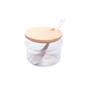 Imagem de Conjunto 3 Porta Temperos de Vidro Borossilicato com Tampa e Suporte de Bambu 230ml - Wolff