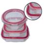 Imagem de Conjunto 3 Potes 150Ml 170Ml 250Ml Retangular Quadrada