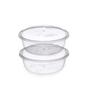 Imagem de Conjunto 3 Potes 700ML Redondo Pequeno Transparente 