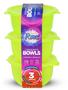 Imagem de Conjunto 3 Potes Bowls Neon Com Tampa