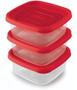 Imagem de Conjunto 3 Potes Clic Cozinha 580ml Reutilizavel Plasutil