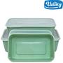 Imagem de Conjunto 3 Potes com Tampa Retangular de Plástico Tamanhos Variados Menta Utility
