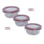 Imagem de Conjunto 3 Potes De Vidro Com Tampa Hermética Redondo150Ml