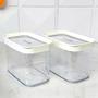 Imagem de Conjunto 3 potes herméticos 1500ml. 1000ml e 450ml em Branco Helsim