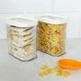 Imagem de Conjunto 3 potes herméticos 1500ml. 1000ml e 450ml em Branco Helsim
