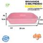 Imagem de Conjunto  3 Potes Herméticos com Tampa Transparente Ideal para Microondas 500ml - Dup