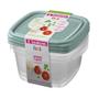Imagem de Conjunto 3 Potes Para Armazenar Alimento Plástico 800 ML