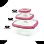 Imagem de Conjunto 3 Potes Plástico 2,7L 920ml 280ml - Sanremo