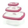 Imagem de Conjunto 3 Potes Plástico 2,7L 920ml 280ml - Sanremo