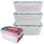 Imagem de Conjunto 3 Potes Retangular Hermético Food Lock 1lt LP House