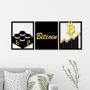 Imagem de Conjunto 3 Quadros Vazados Bitcoin 2 com Acrílico
