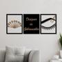 Imagem de Conjunto 3 Quadros Vazados Designer de Sobrancelha 1 com Acrílico