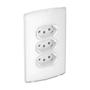Imagem de Conjunto 3 Tomada 10A Com Placa e Suporte 4x2 Branco Gloss Nereya Legrand