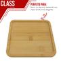 Imagem de Conjunto 3 Travessas Quadradas Bambu Servir e Decorar