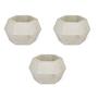 Imagem de Conjunto 3 Vasos de concreto Artesanal Diamante 9,5cm Cinza