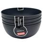 Imagem de Conjunto 4 Bowls Cumbuca Grande 1100 ML Preto Multiuso 16CM