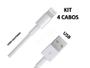 Imagem de Conjunto 4 Cabos Lightning 1m  Sincronização Rápida e Máxima Confiabilidade