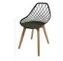 Imagem de Conjunto 4 cadeira kaila pp  wood base madeira  